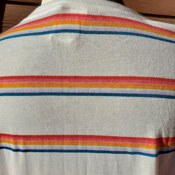 NWT PINK Victoria's Secret Crewneck T-Shirt Short Sleeve Perfect Fit Rainbow - Picture 15 of 16